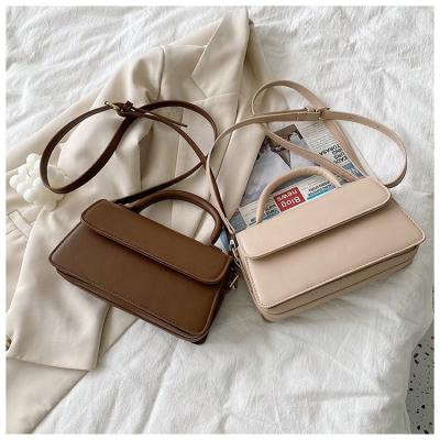 China 2022 Fashion News Fashion News Bag SXCCYH Solid Color Waterproof Women's Small Shoulder Bag Korean Portable PU Women's Small Single Shoulder Messenger Bag for sale