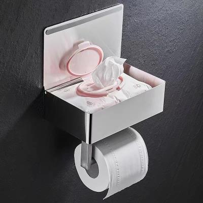 China Modern Toilet Paper Tissue Paper Holder with Cell Phone Storage Shelf for sale