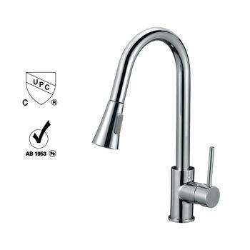 China Modern Sense Faucets Muti-function Turned Off And Down Chrome Finished Kitchen Sink Faucet for sale