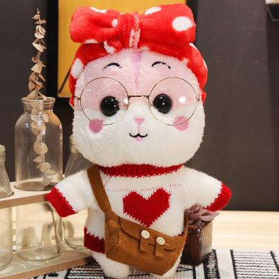 China 2020 Designs Eco-friendly Material Hot Selling Popular Plush Toys Stuffed Animals Kawaii Hamster Dressing Clothes For Girls For Kids for sale