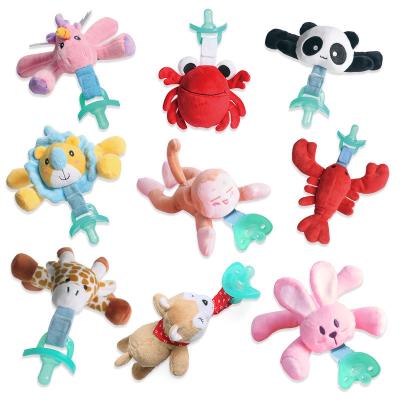 China 15cm Customized Baby Toys Eco-Friendly Material Stuffed Animals Unicorn Plush Doll Pacifier Centipede Baby Removable Pacifier for sale