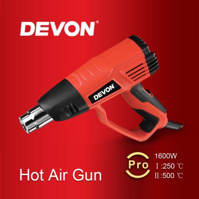 China Adjustable Temperature DEVON Pneumatic Gun High Power Industrial Hot Adjustable Variable With Temperature Control 1600w Mini Portable for sale