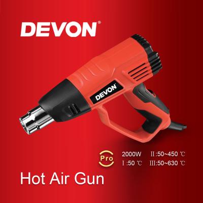 China DEVON 3 Air Volume Settings Temperature Control Portable Hot Air Gun Cool/Hot Air for sale