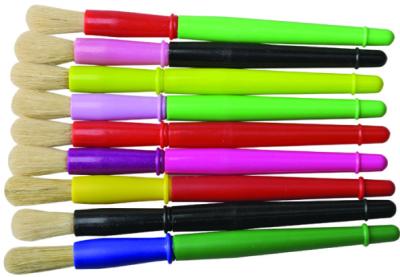 Chine 9 pinceaux en plastique de poignée de couleurs, OEM coloré de brosse de lecture de peinture d'aquarelle disponible à vendre