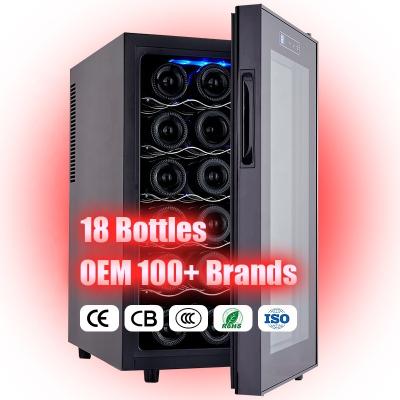 China Rv 18 Bottles Freestanding Wine Cellar Refrigerator Frigidaire Wine Cooler for sale