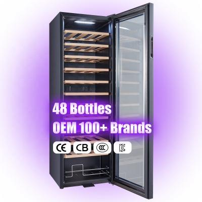 China RV Wine Fridge Single Zone 50 Double 46 44 48 Bottle Wine Fridge for sale