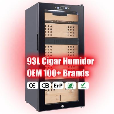 China Hotel 1000 Cigar Compressor Cooler 500 Display Set Cabinet Cigar Cooling Humidifier for sale