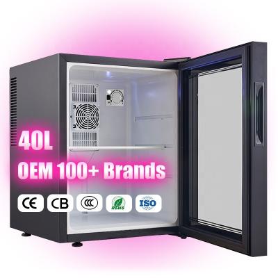 China 40L THERMOELECTRIC Mini Refrigerator Glass Door Fridge Mini Refrigerators For Sale for sale