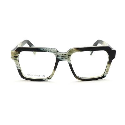 China Large myopia frame myopia frame optical frames acetate glasses frame latest color glass casual gradual grain solid wood for sale