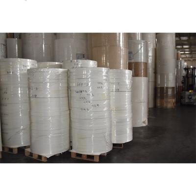 China Waterproof Food Grade Custom Size White Paper Cup Bottom Paper Roll for Single Wall Paper Cup making for sale