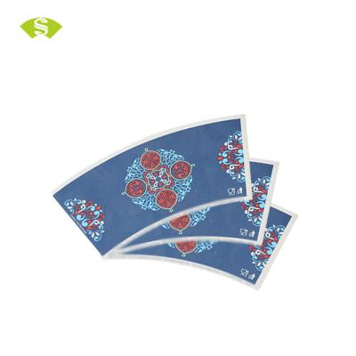 China Disposable Vending eco-friendly food grade single side PE coated paper cup  fan in stock for sale