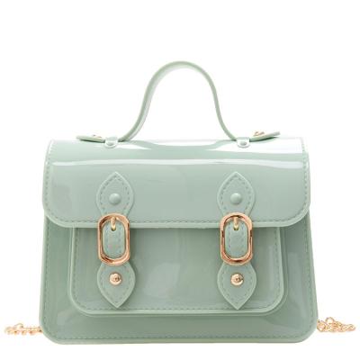 China Newest High Quality Candy Color Fancy Color Summer Girls Top Handle Child Jelly Bag Cross - Body PVC Messenger Cover 2021 Purses and Handbags for sale