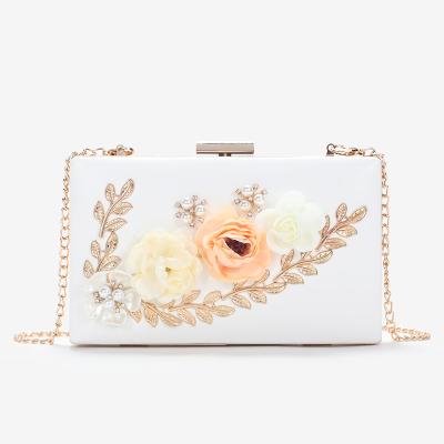 China China Wholesale Custom Makeup Clutch Bag Vintage Evening Cosmetic Clutch Bag Women Flower Clutch Bag for sale