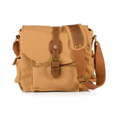 China Wholesale Canvas Stretching Good Quality Men's Matte Canvas Shoulder Messenger Bag for sale