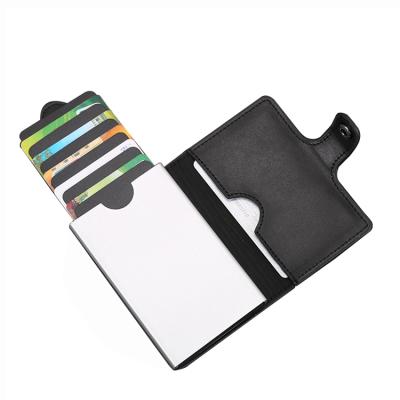 China Wholesale Fashion Custom Leather Aluminum RFID PU Blocking Credit Card Holder Men's Wallet for sale