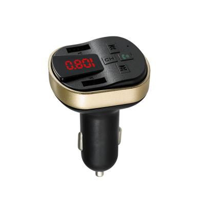 China Dual USB Charger Hot Selling OEM ODM Bluetooths Car Kit Dual Port Charging Car Mp3 Fm Wireless Auto Transmitter for sale