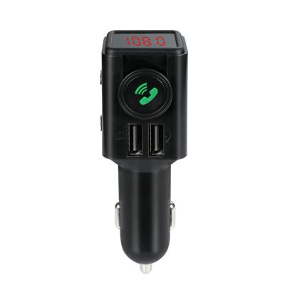 China Dual USB Charger OEM ODM Car MP3 Player Dual Port Device Connection Fm Transmitter Bluetooths Car Kit Handsfree Charger Receiver for sale