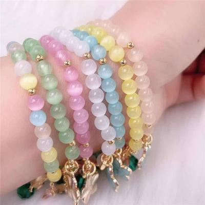 China New Fashionable High-end Natural Beaded Simple Wild Opal Bracelets Bracelet Fashion Multi Colored For Girls for sale