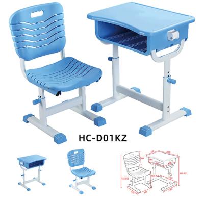 China Modern Kids Desk And Chair Set Adjustable School Furniture Seat Plastic Desk For Kids Study for sale