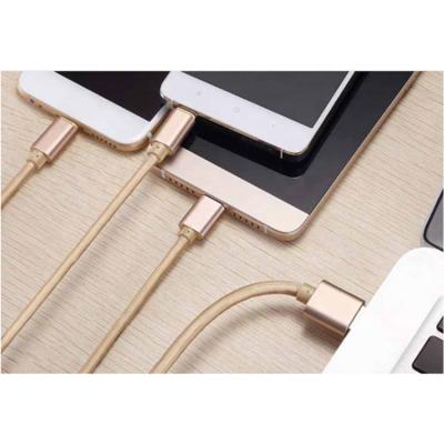 China 1M Golden Charging And Transfer Data 3 In 1 Extend Type C Usb Fast Charging Cable For Mobile Phone for sale