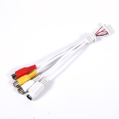 China COMPUTER 0.16 Meters White AV Cable Audio And Video 4 Cable RCA Set Top Box Cable for sale