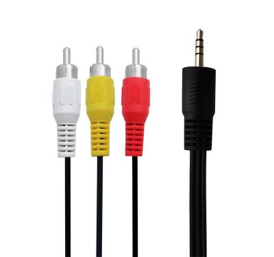 China Multimedia Level 4 DC 3.5mm Plug to Audio 3RCA Video for sale