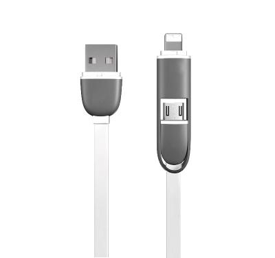 China Universal 2-in-1 Dual Port Mobile Phone Charger Cable 2-in-1 USB Mobile Phone Tablet Charging Synchronous Data Cable for sale