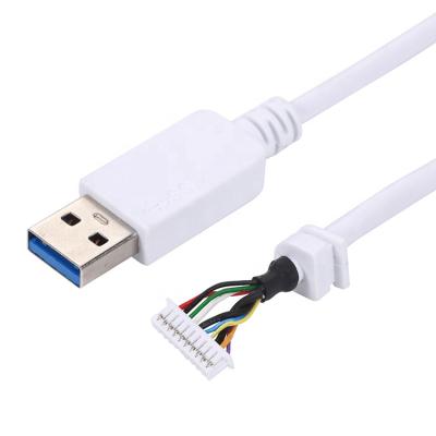 China Custom 3AM Charging And Transfer Data Usb To Pin Charging Data Transfer Terminal Usb Cable 1.25 for sale