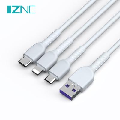 China Free Sample IZNC Tape Material 2A Rubber Fast Charging MP3/MP4 Type-C Player 1 Charging Cable Usb Charging Cable For iPhone Android Huawei for sale