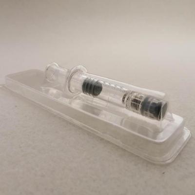 China Medical Device PET PVC Clamshell Plastic Packaging For 1.0ml Syringe for sale