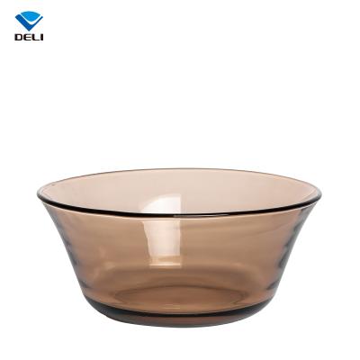 China Sustainable Green Apple Mesmerizing Price 168mm 6.6 Inch Round Large Tempered Glass Kitchen Dessert Bowls for sale