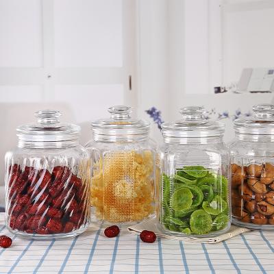 China NIL Green Apple Quality Goods 2.2L 74.4oz Cheap Price Custom Design Luxury Big Glass Food Jar for sale