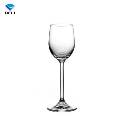 China GROCERY GLASS 85ml 2.9oz Mini Fancy Crystal Red Nile Wine Glass Cheap Machine Made for liquor for sale