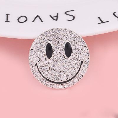 China Wholesale Dry Cleaning Flatback Rhinestone Smiley Button DIY Rhinestone Flatback Button For Hair Flower Wedding Embellishment LSRB942 for sale