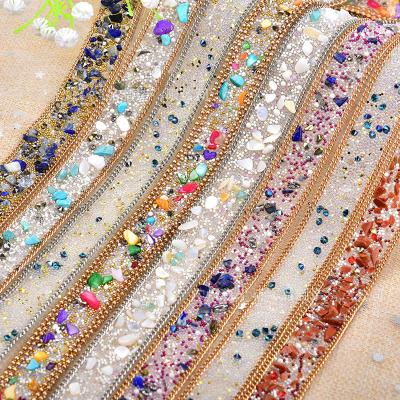 China Wholesale Nickel Free Hotfix Bling Crystal Ribbon Trim LSHT004 for sale