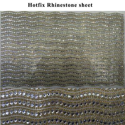 China Wholesale Eco-friendly Hotfix Rhinestone Sheet Fashion Rhinestone Mesh Trimming Bag Upper Shoe Accessories LSRS106 for sale