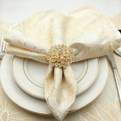 China Wholesale Luxury Viable Crystal Rhinestone Napkin Rings Holders Clip Wedding Table Decorations Paper Decoration Wedding Favor LSNR198 for sale