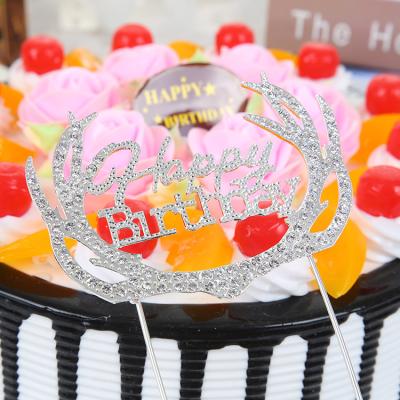 China Wholesale Rhinestone Number Cake Topper Rhinestone Birthday Cake Topper, Wedding Cake Decoration Bling Gift CT008 10x16cm for sale