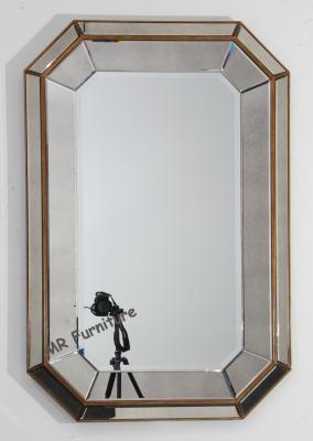 China Rectangle Mirrored Tray 3D Wall Mirror Vintage Style 80 * 120cm Size for sale