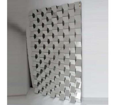 China 3D Mirror Brick Tiles , 70 * 120cm Size Contemporary Beveled Mirror Tiles for sale