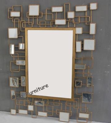 China Unique Design Mirror Art Wall Decor , Rectangle Modern Mirrored Wall Art for sale