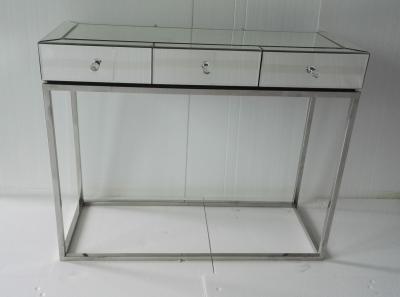 China Three Drawer Mirror Tables Furniture Strong Stainless Steel Material for sale