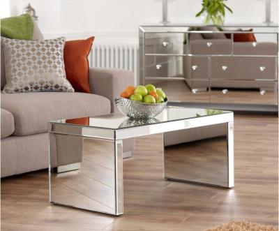 China Simple Design Antique Mirror Coffee Table , Modern Mirrored Couch Table for sale