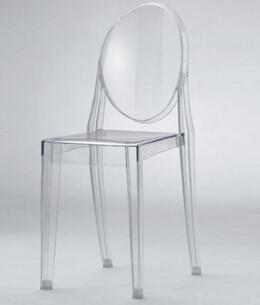 China Clear Plastic Ghost Wedding Dining Chairs Armless Dining Chair Customized for sale