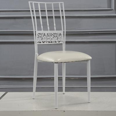 China Steel Cafe White Wedding Chairs Rent Wedding Venue Chairs For Dining room for sale