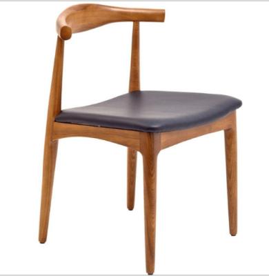 China Hans Wegner Replica Horn Design Solid Oak Wood Restaurant Dining Chair for sale