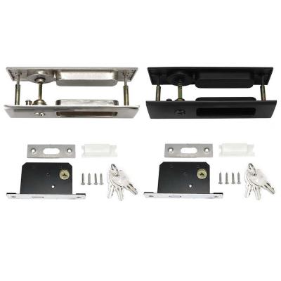 China Bathroom Sliding Door Lock Zinc Alloy Latch Handle Set Bathroom Balcony Cabinet Door Hardware Fittings Single Hook Sliding Door Locks for sale