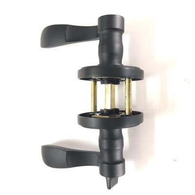 China American Entry Passage Hand Lock Black Bedroom Door Lock Access Door Bar Handle Lock Three Piece for sale