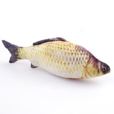 China Factory direct sales stocked simulation catnip fish toy catnip fish toy crucian carp cat pillow cat supplies plush toy customization for sale