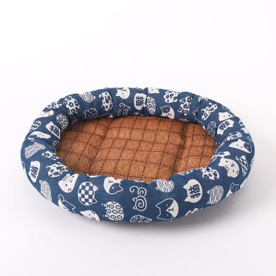 China Stored Pet Cat Litter Mat Small Cat Litter Round Pet Garbage Cat Kennel Cat Bed Cold Garbage Dog Kennel Cat Bed for sale